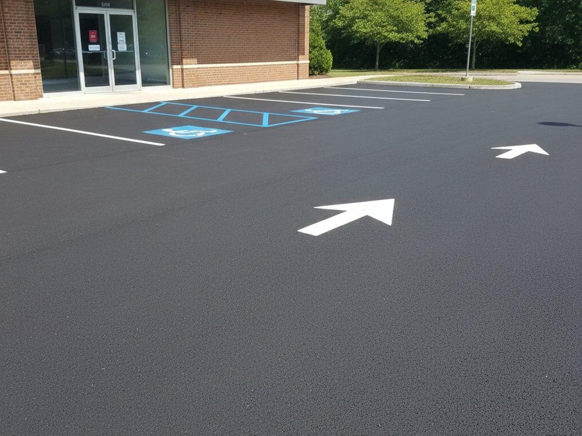 Asphalt Parking Lot Striping completed by Superior Asphalt Solutions in Valley Stream, NY